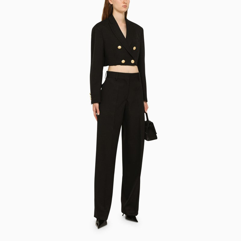 PALM ANGELS Mini Cropped Double-Breasted Blazer