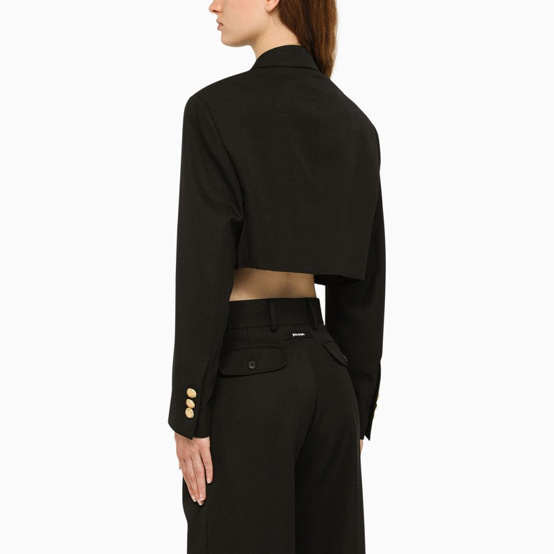 PALM ANGELS Mini Cropped Double-Breasted Blazer