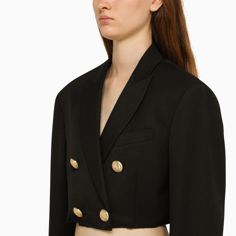 PALM ANGELS Mini Cropped Double-Breasted Blazer