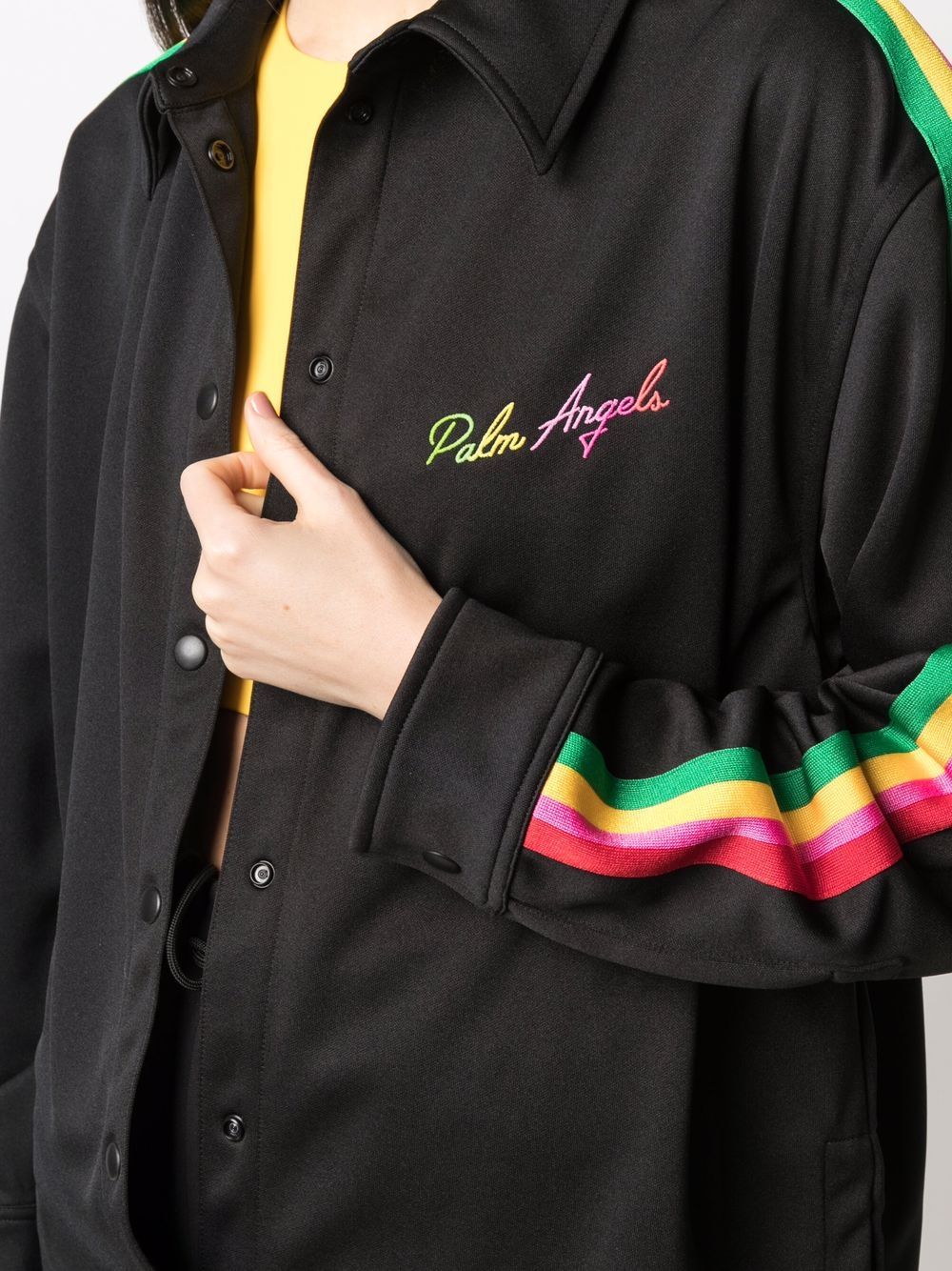 PALM ANGELS Miami Logo Track Shirt - Long Sleeve