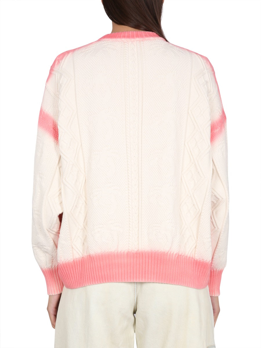 PALM ANGELS Patent Leather Effect Mini Palm Sweater