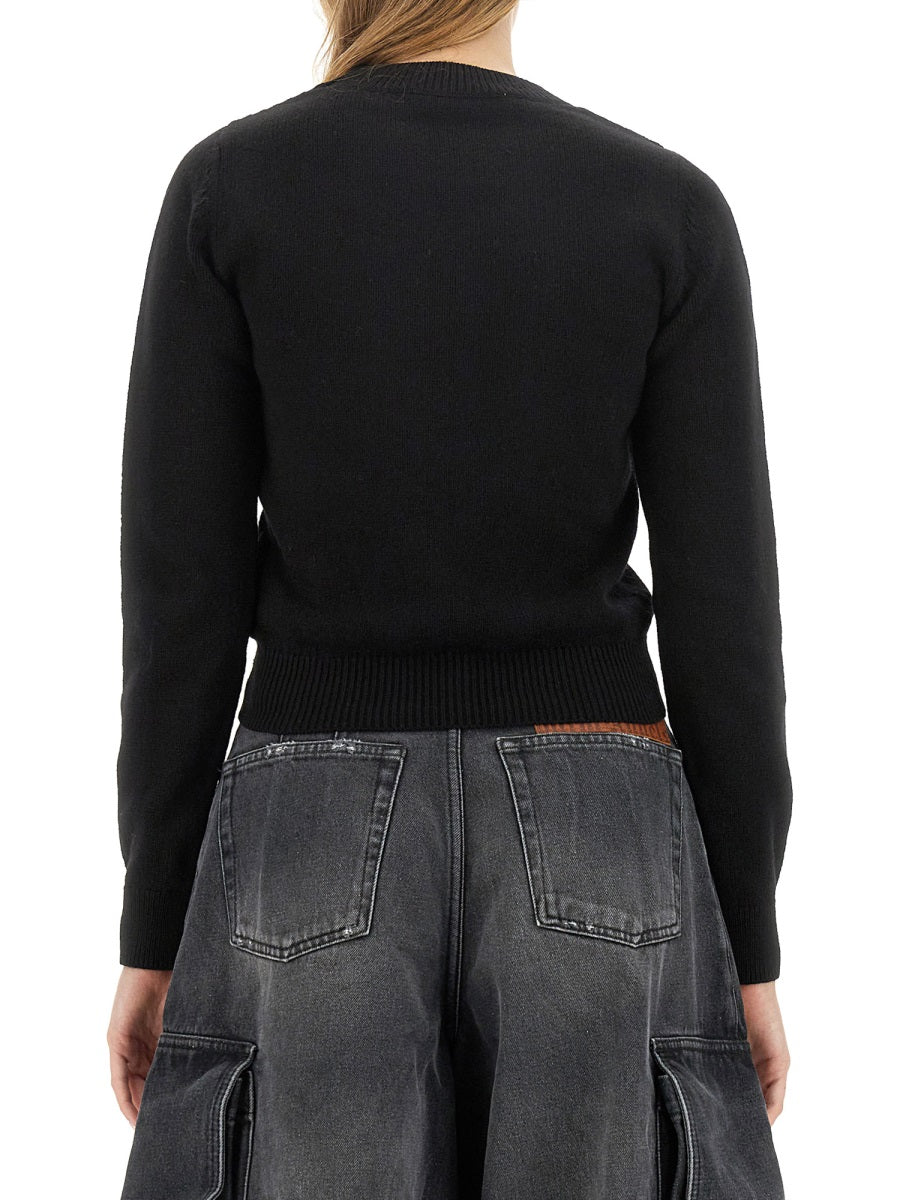 PALM ANGELS Cropped Mini Sweater for Women