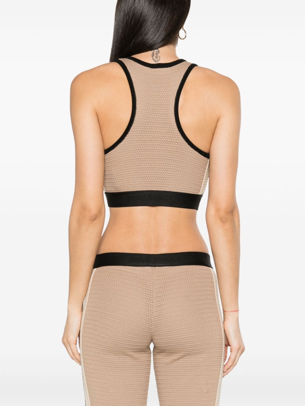 PALM ANGELS Logo Tape Knit Top - Women's Casual Fashion