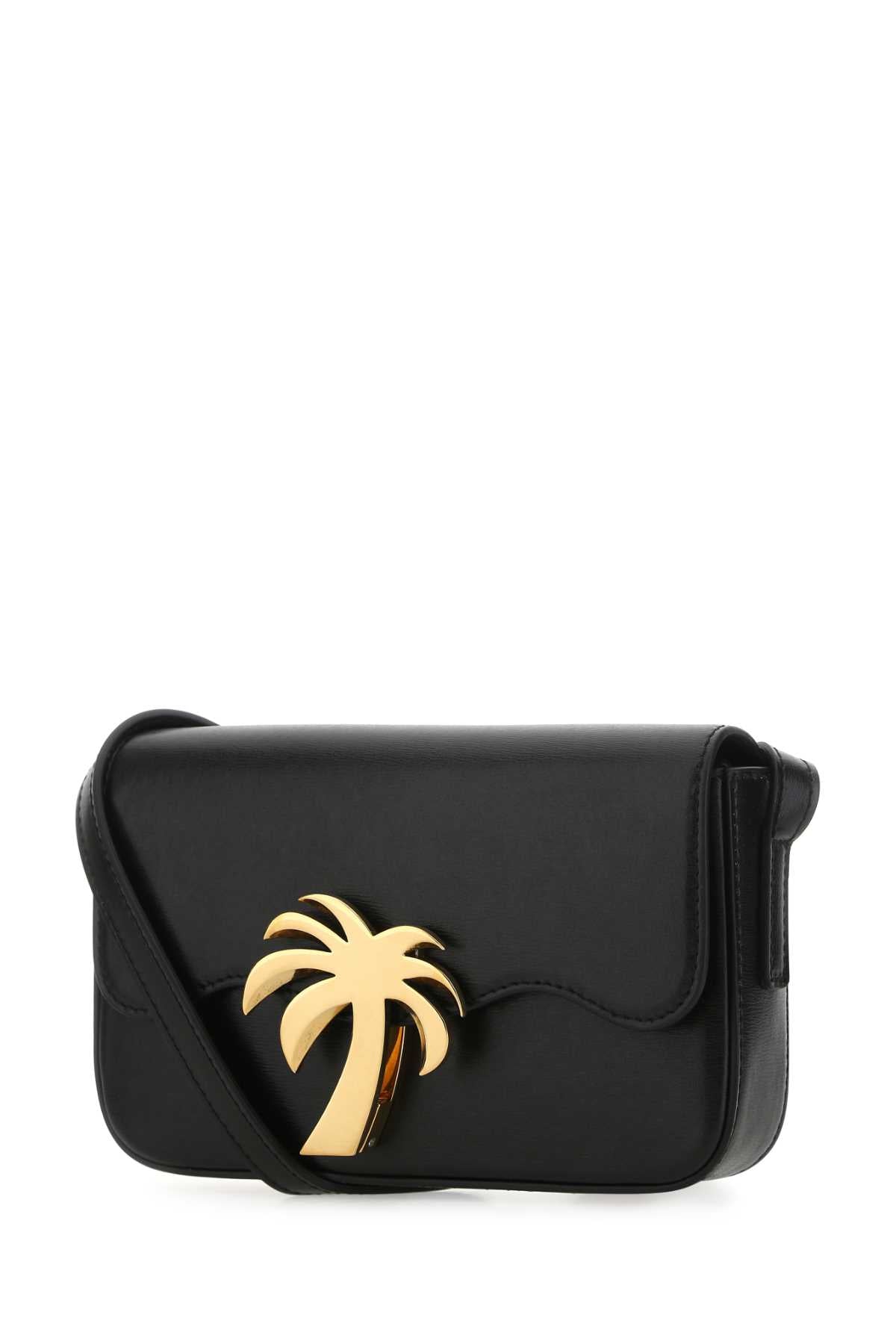 PALM ANGELS Leather Palm Beach Bridge Crossbody Handbag