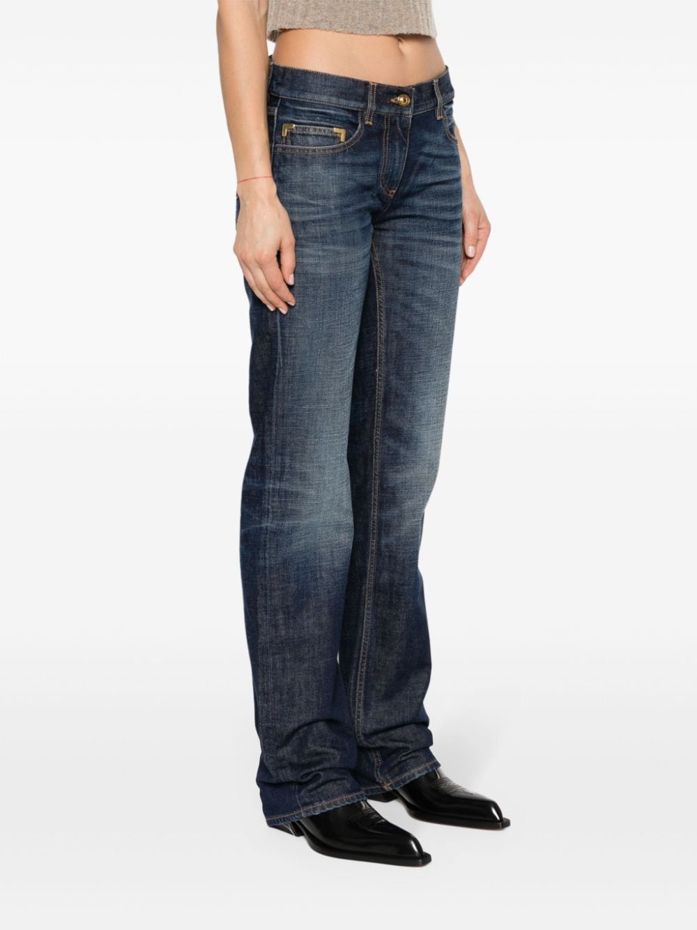 PALM ANGELS Straight Leg Denim Jeans for Women