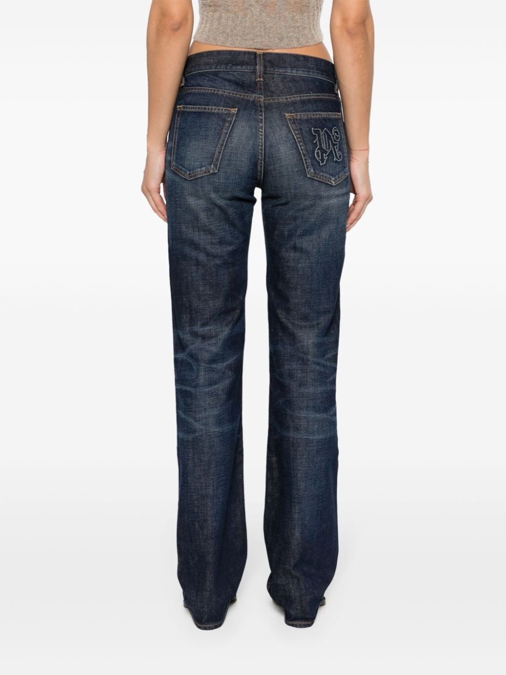 PALM ANGELS Straight Leg Denim Jeans for Women