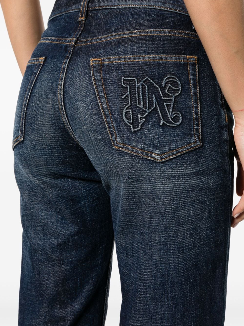 PALM ANGELS Straight Leg Denim Jeans for Women