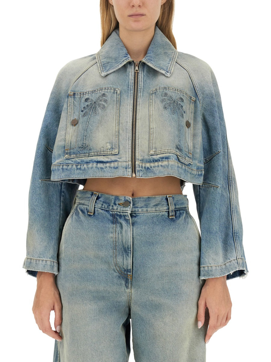 PALM ANGELS Cropped Fit Mini Jacket