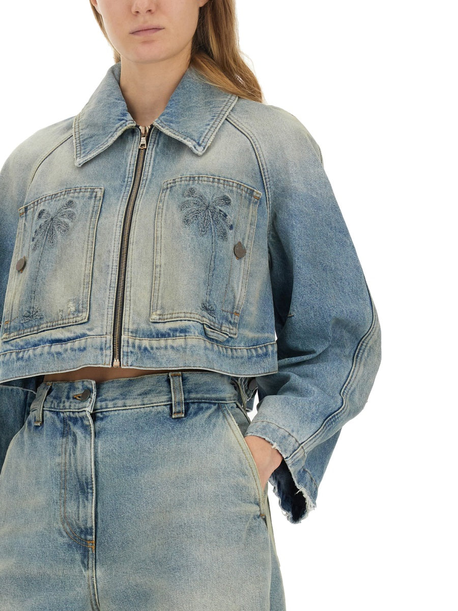 PALM ANGELS Cropped Fit Mini Jacket