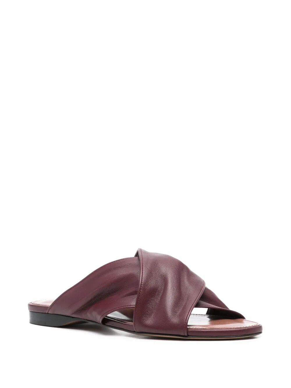 PARIS TEXAS Elegant Leather Mini Flat Sandals for Women