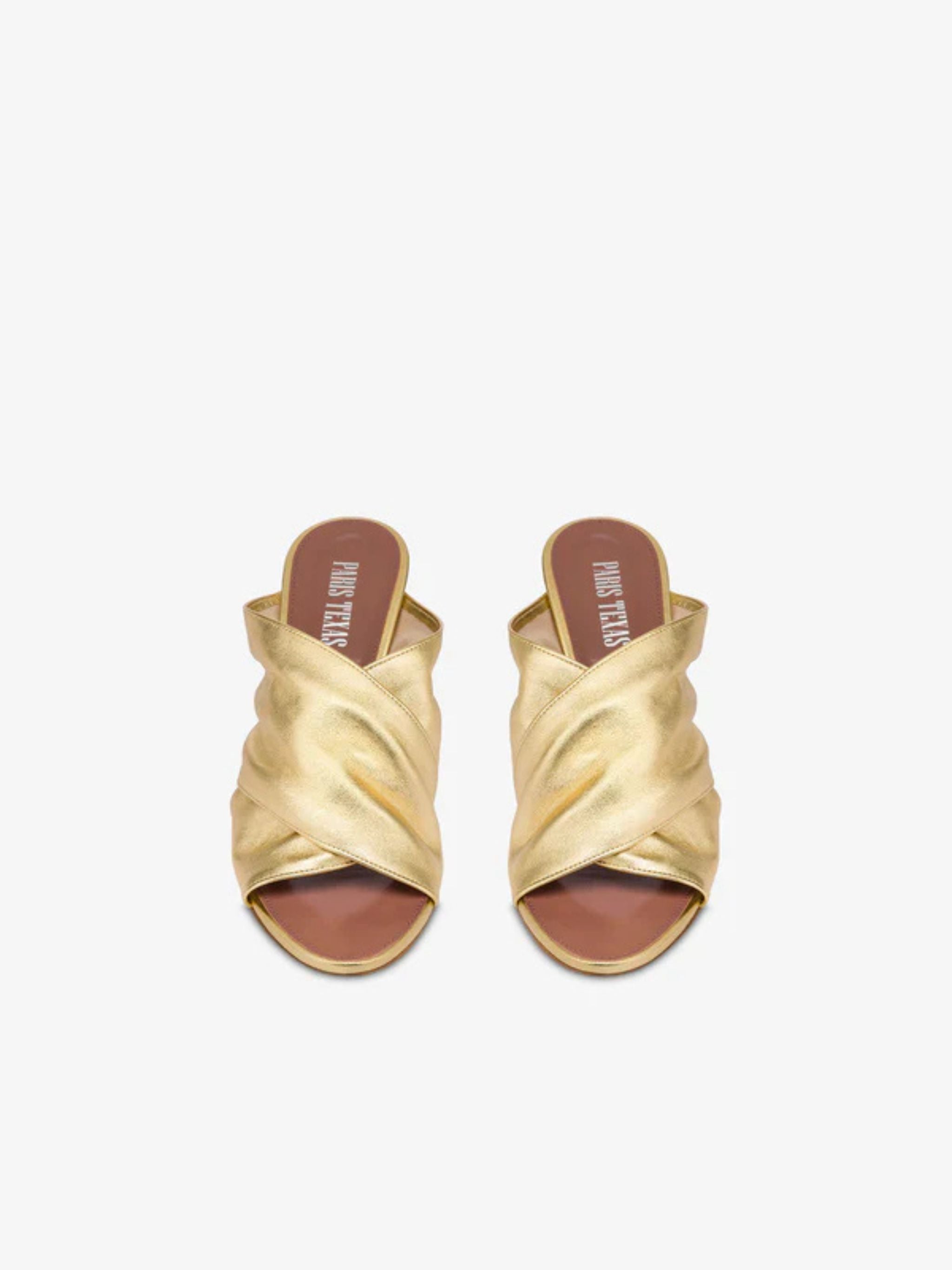 PARIS TEXAS Metallic Mini Flat Sandals