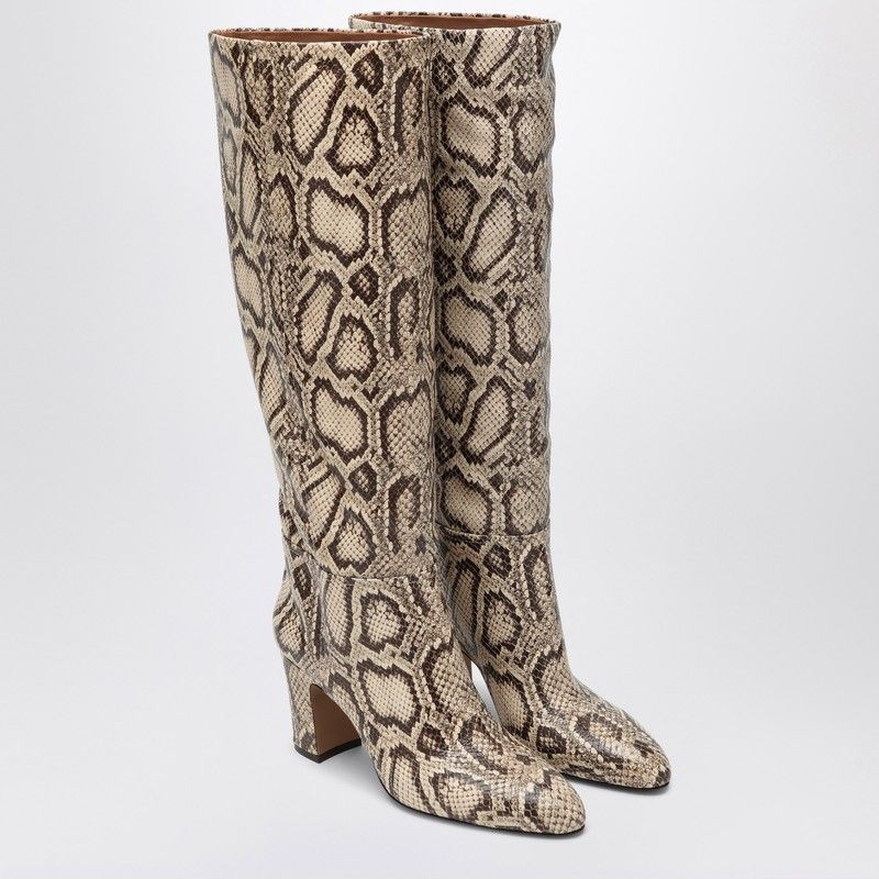 PARIS TEXAS Lavinia Boots in Python-Printed Leather