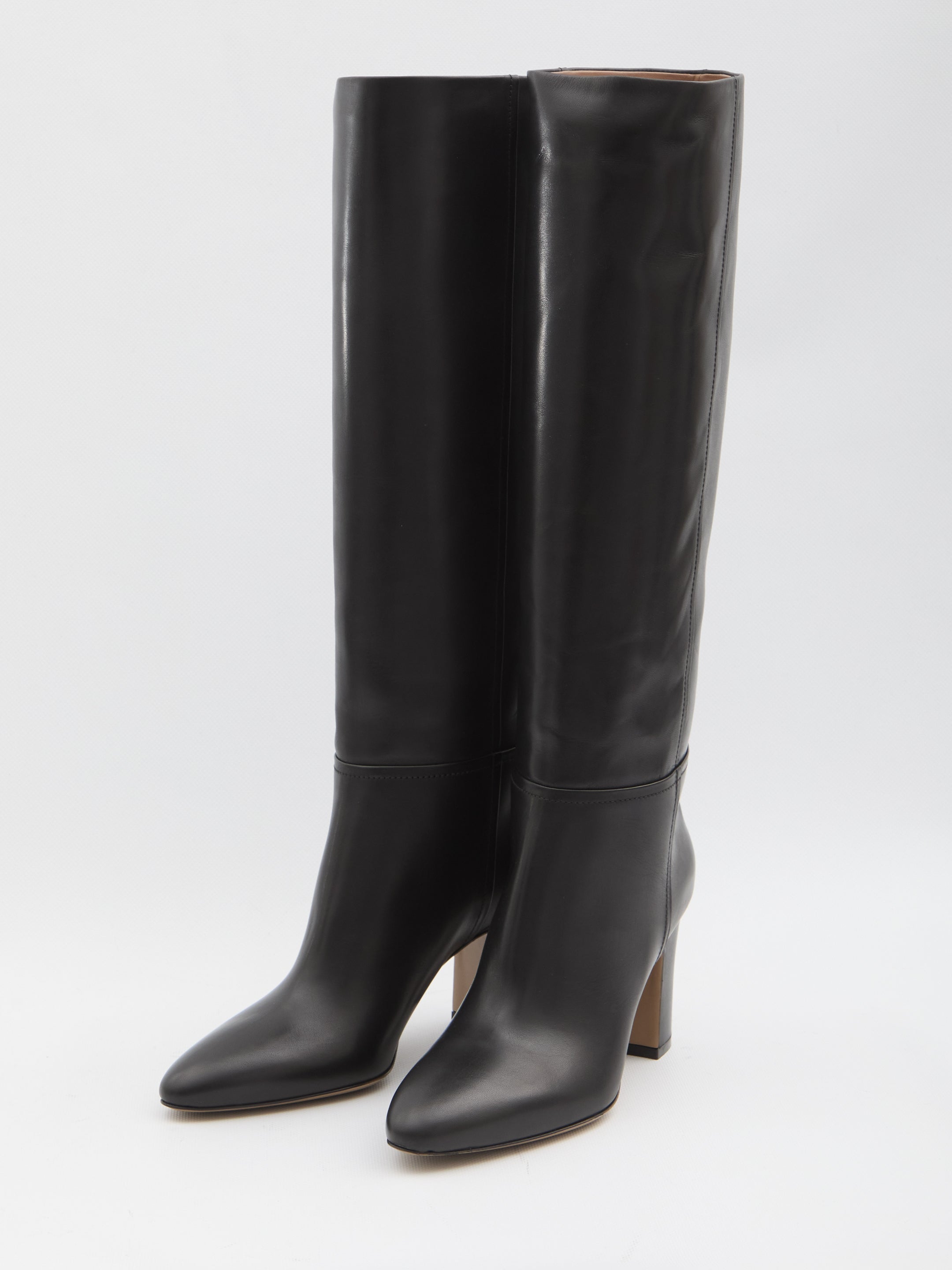 PARIS TEXAS Knee-High Tube Boots with Chunky Heel