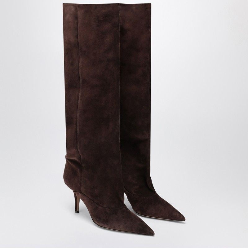 PARIS TEXAS Tall Boots for Women with Pointed Design and Stiletto Heel