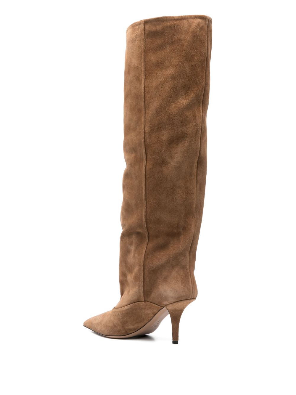 PARIS TEXAS Slouchy Pointed Toe Leather Boots for Women