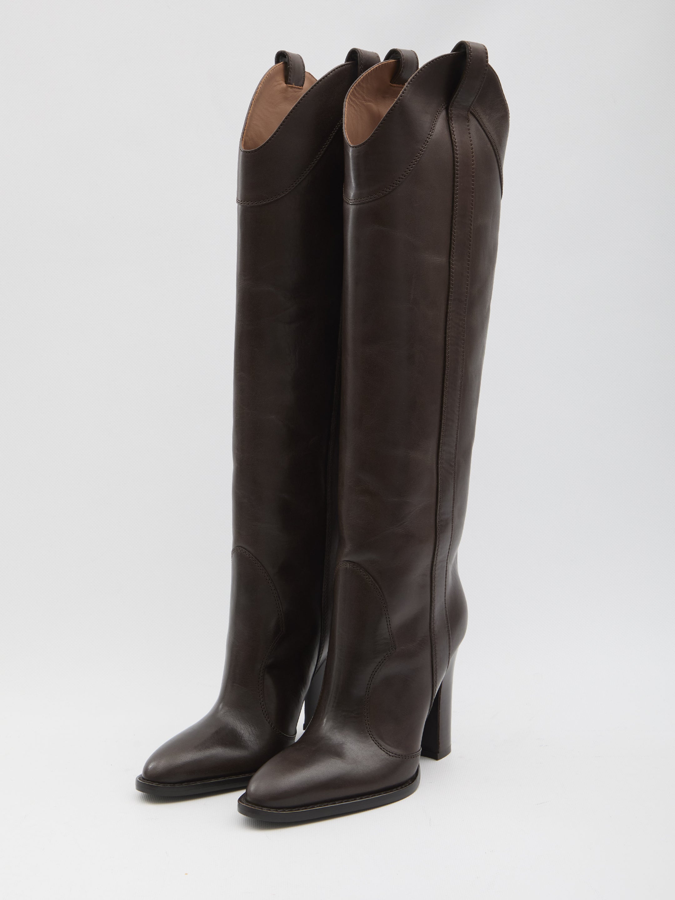 PARIS TEXAS Knee-High Western Boots