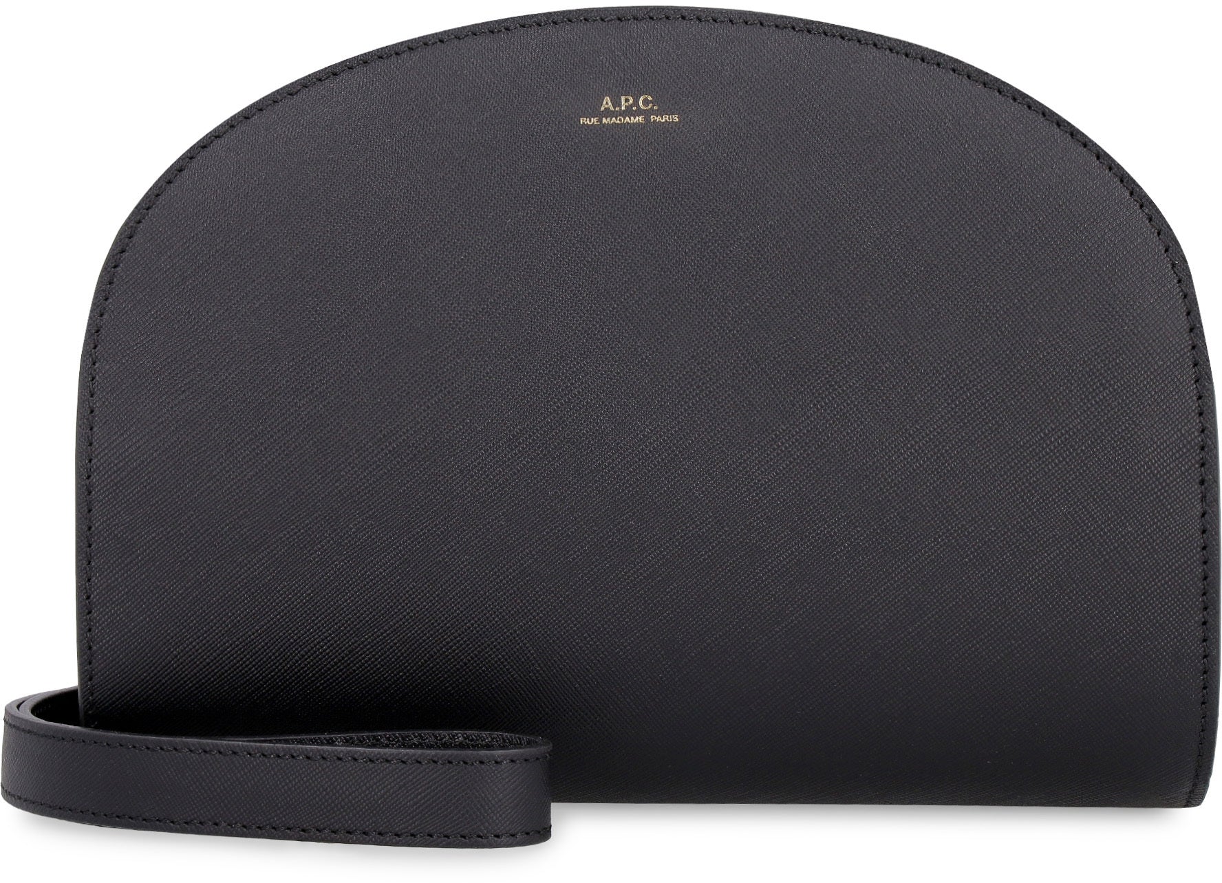 A.P.C. Mini Leather Demi Lune Shoulder Handbag