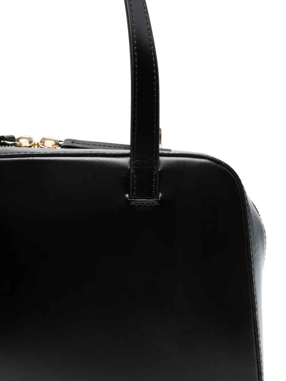 A.P.C. Smooth Leather Handbag with Top Zip Closure - 28 cm x 18 cm x 10 cm