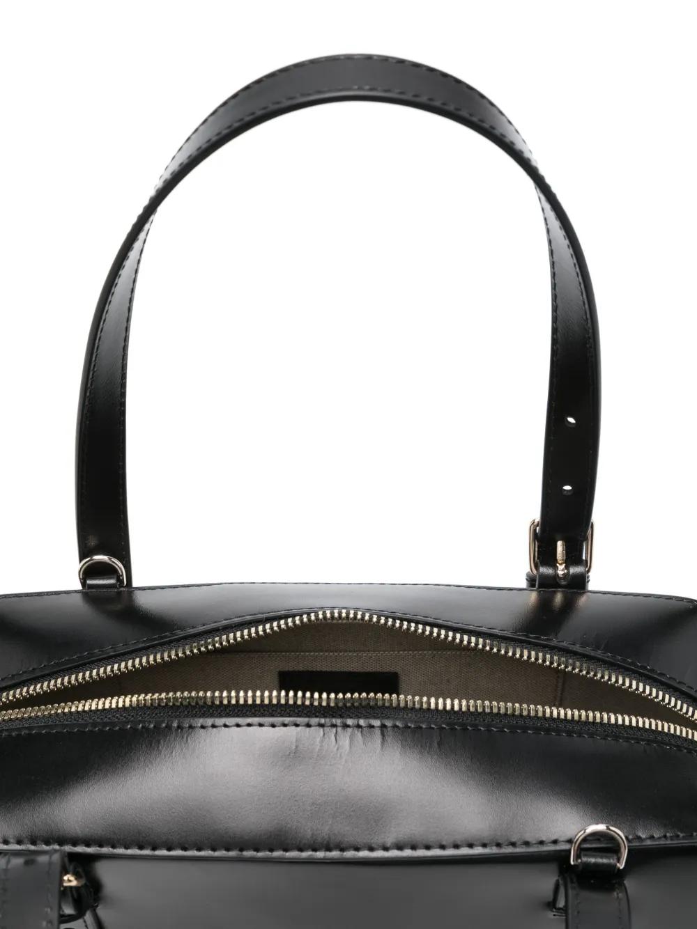 A.P.C. Smooth Leather Handbag with Top Zip Closure - 28 cm x 18 cm x 10 cm