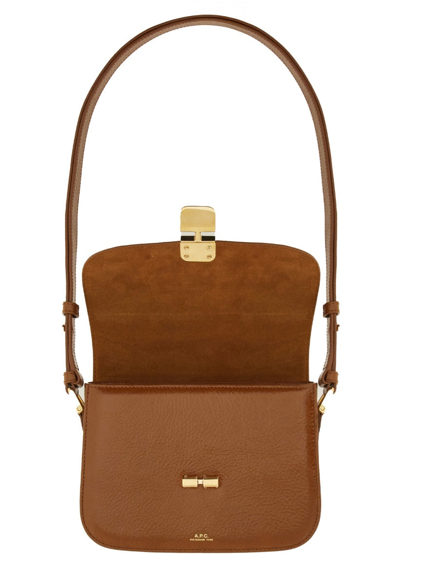 A.P.C. Mini Crumpled Leather Shoulder Handbag