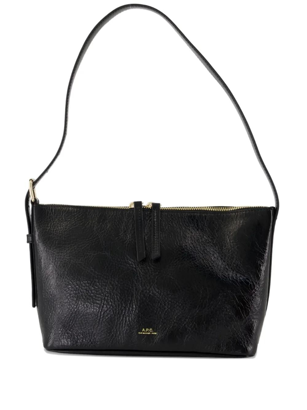 A.P.C. Calfskin Shoulder Handbag with Top Handle