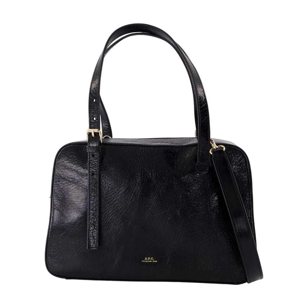 A.P.C. Mini Grained Leather Box Handbag - 28 x 18 x 10 cm