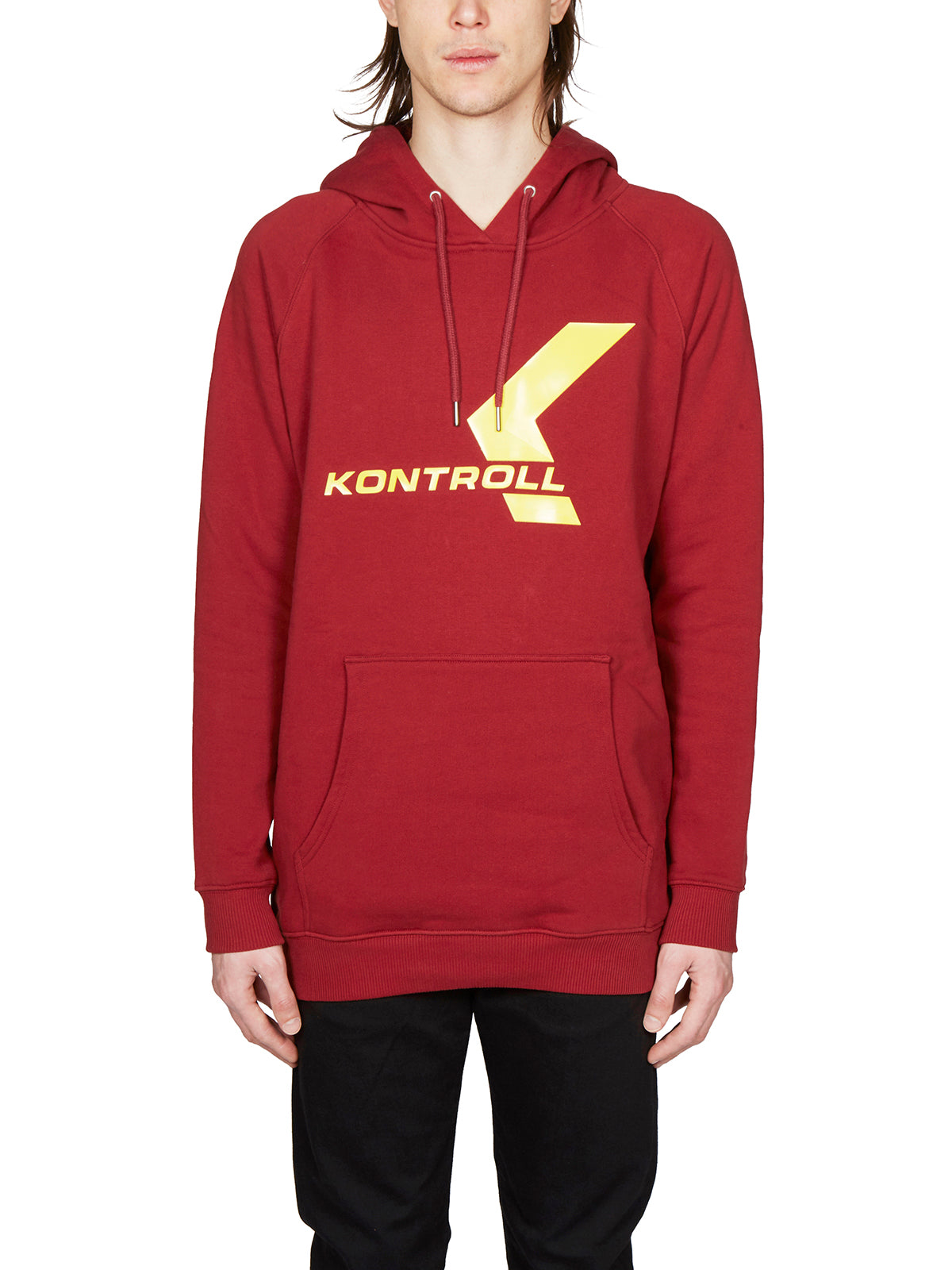 KAPPA KONTROLL Men's Mini Cotton Hoodie with Contrasting Rubber Logo - Size L