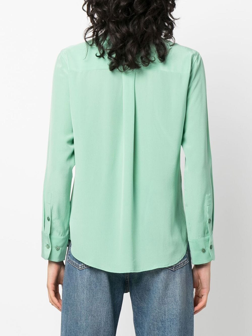 EQUIPMENT Long Sleeve Silk Shirt with Classic Collar