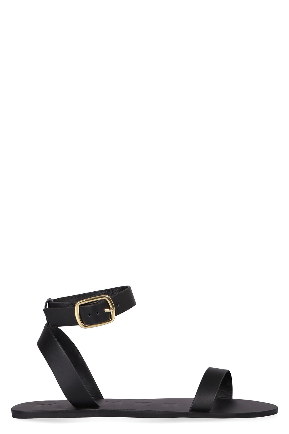 MANEBI Chic Adjustable Ankle Strap Leather Sandals