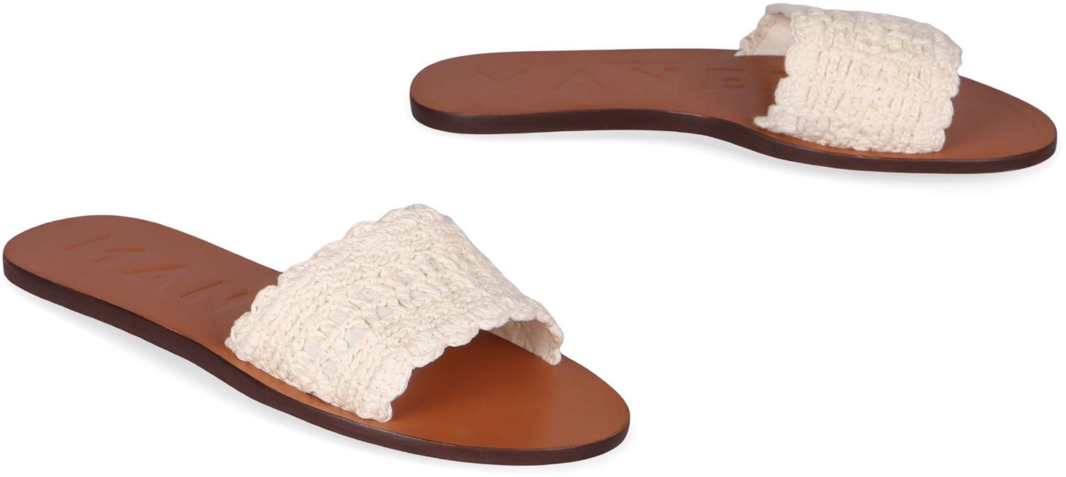 MANEBI Crochet Knit Flat Sandals