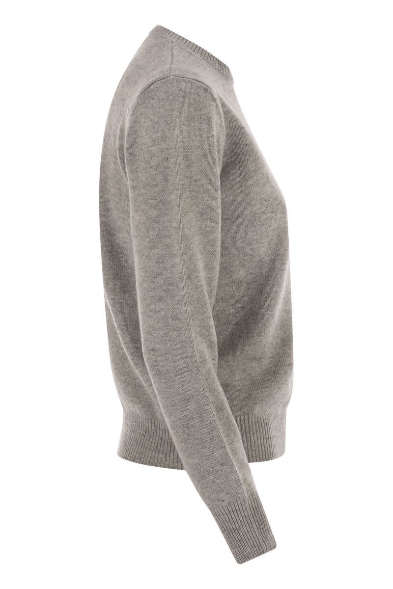 MC2 SAINT BARTH Wool and Alpaca Blend Jumper with 'Lucky in Love' Embroidery