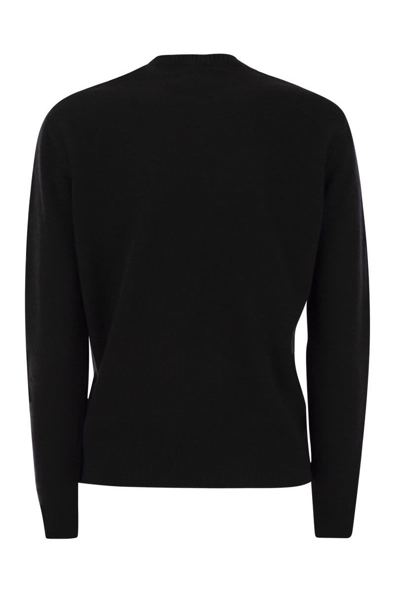 MC2 SAINT BARTH Wool and Cashmere Blend Sweater with Embroidered Design for Women