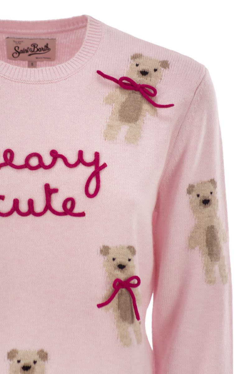 MC2 SAINT BARTH Sophisticated Wool-Blend Jumper with Embroidered Detail - Women's Regular Fit