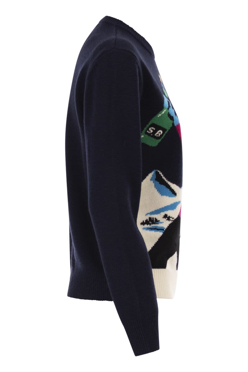 MC2 SAINT BARTH Wool-Blend Jumper with Embroidery for Women