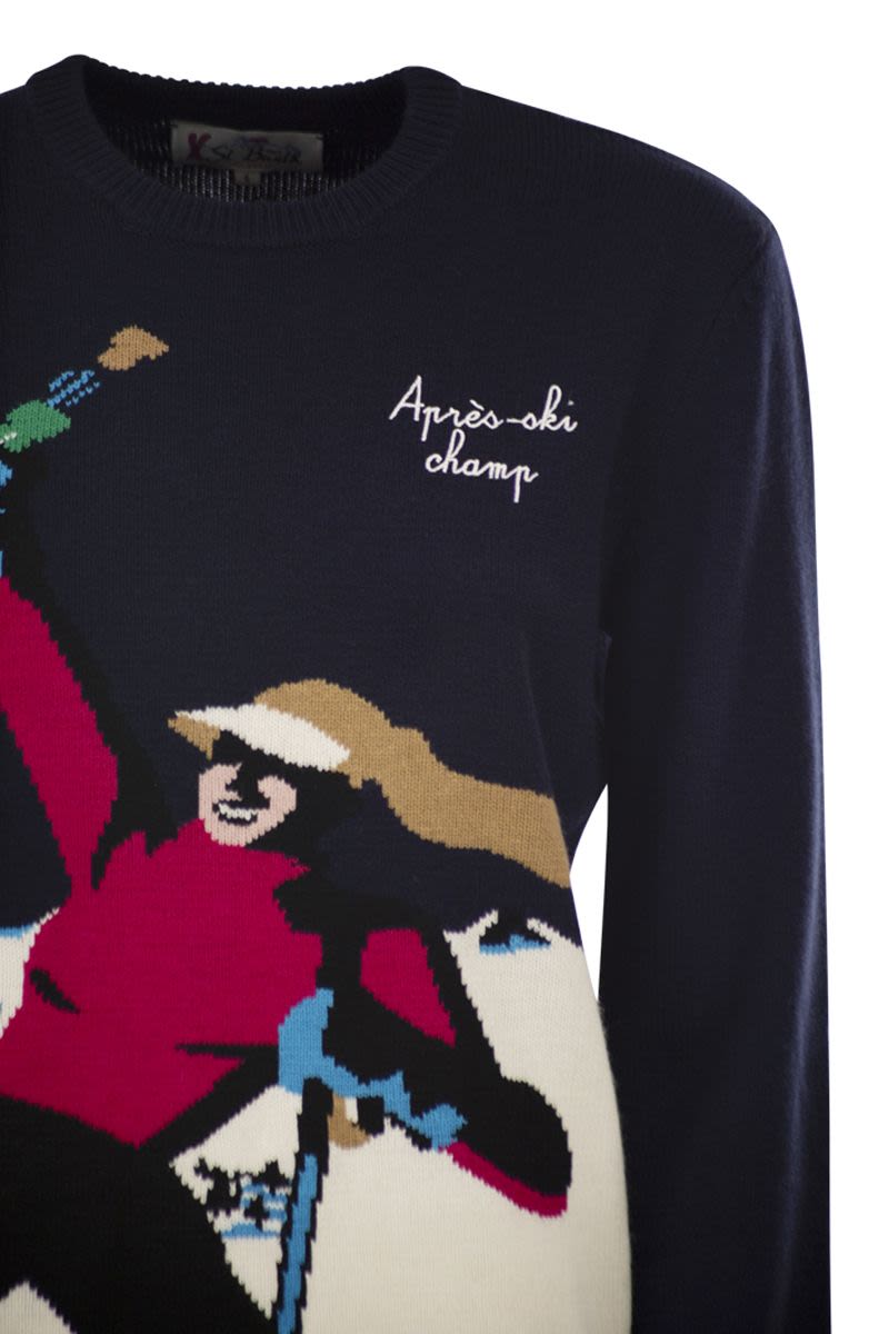 MC2 SAINT BARTH Wool-Blend Jumper with Embroidery for Women