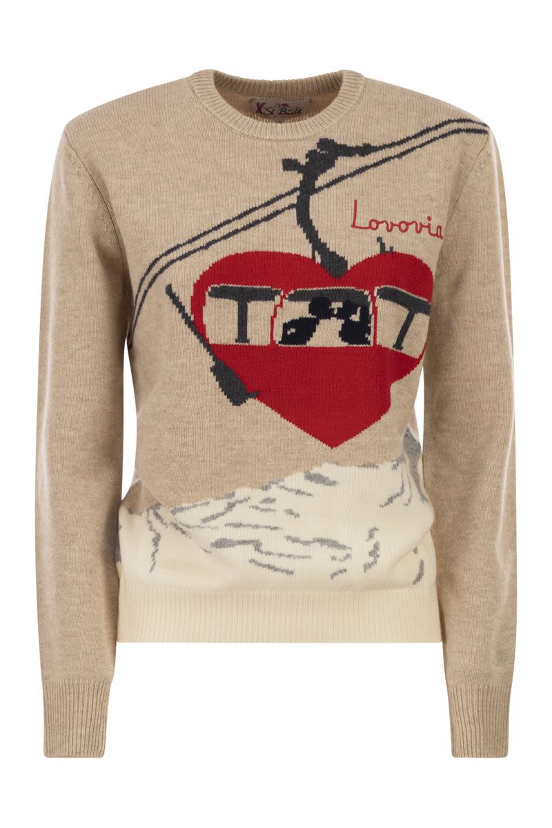 MC2 SAINT BARTH Sophisticated Wool-Blend Jumper with Embroidery for Women