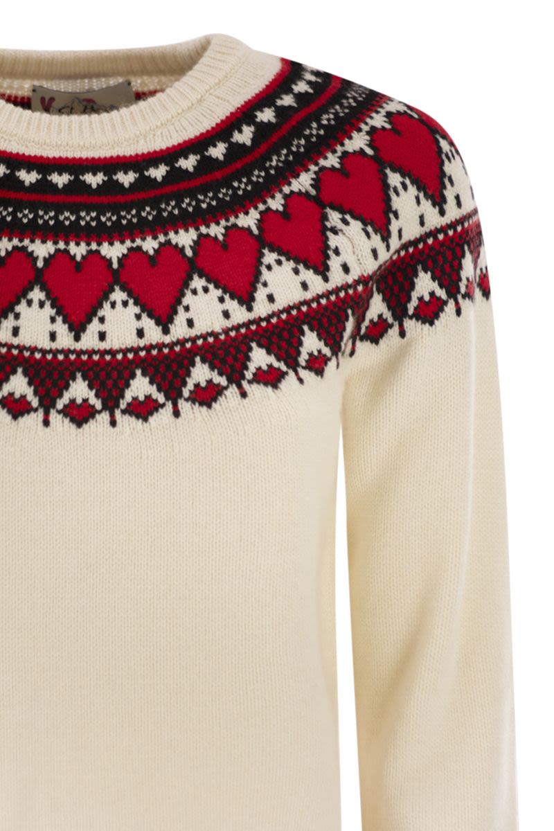 MC2 SAINT BARTH Nordic-Style Heart Pattern Jumper (Regular Fit)