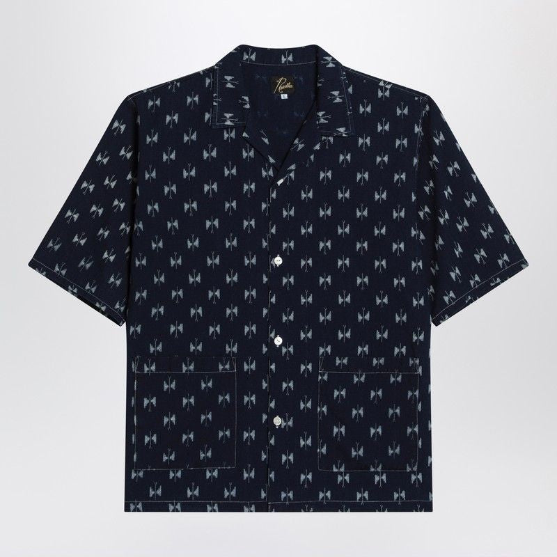 NEEDLES Denim Shirt with Bowling Collar and Bow Ties