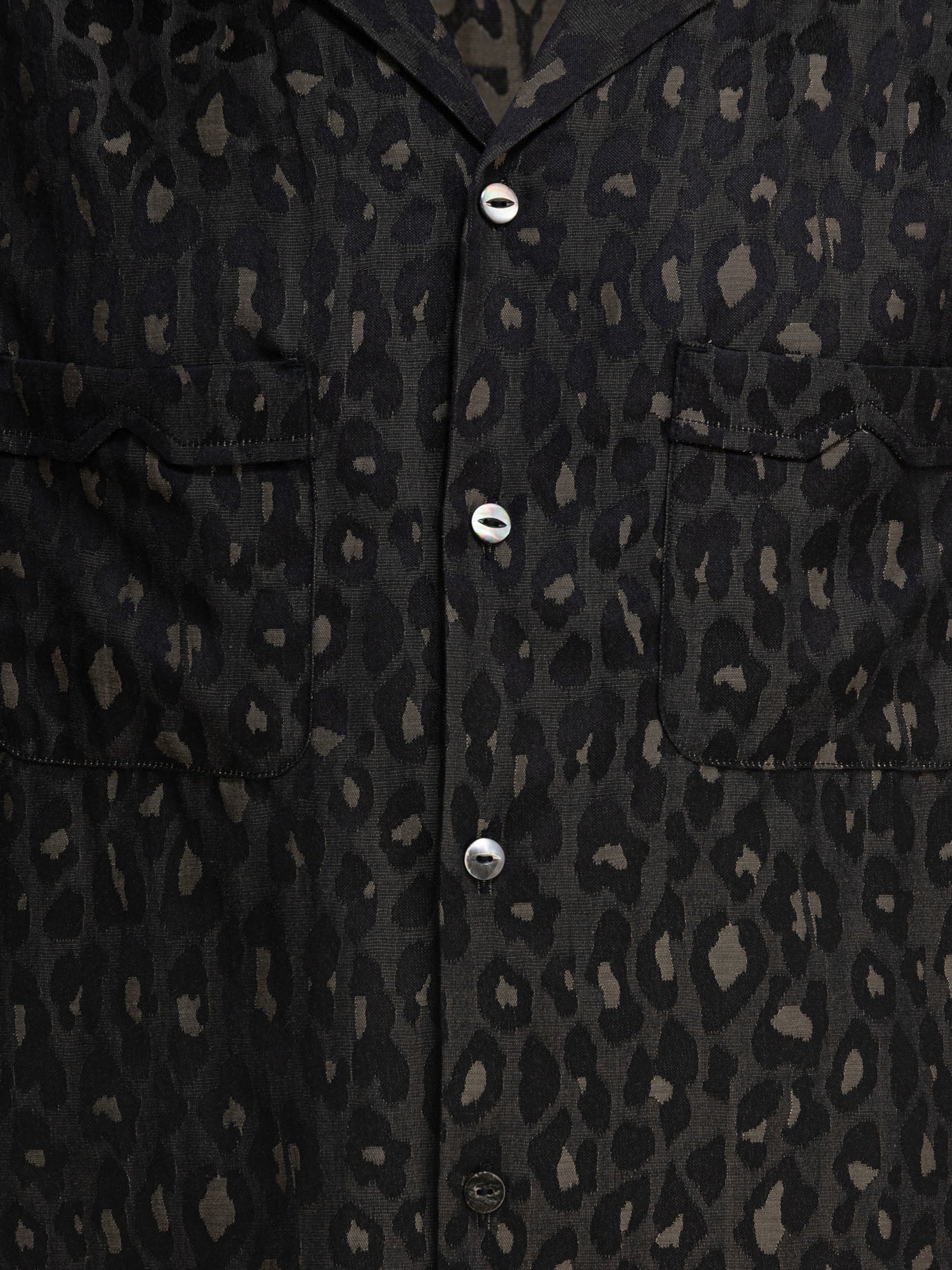 NEEDLES Men's Relaxed Fit Camp Collar Long Sleeve Shirt