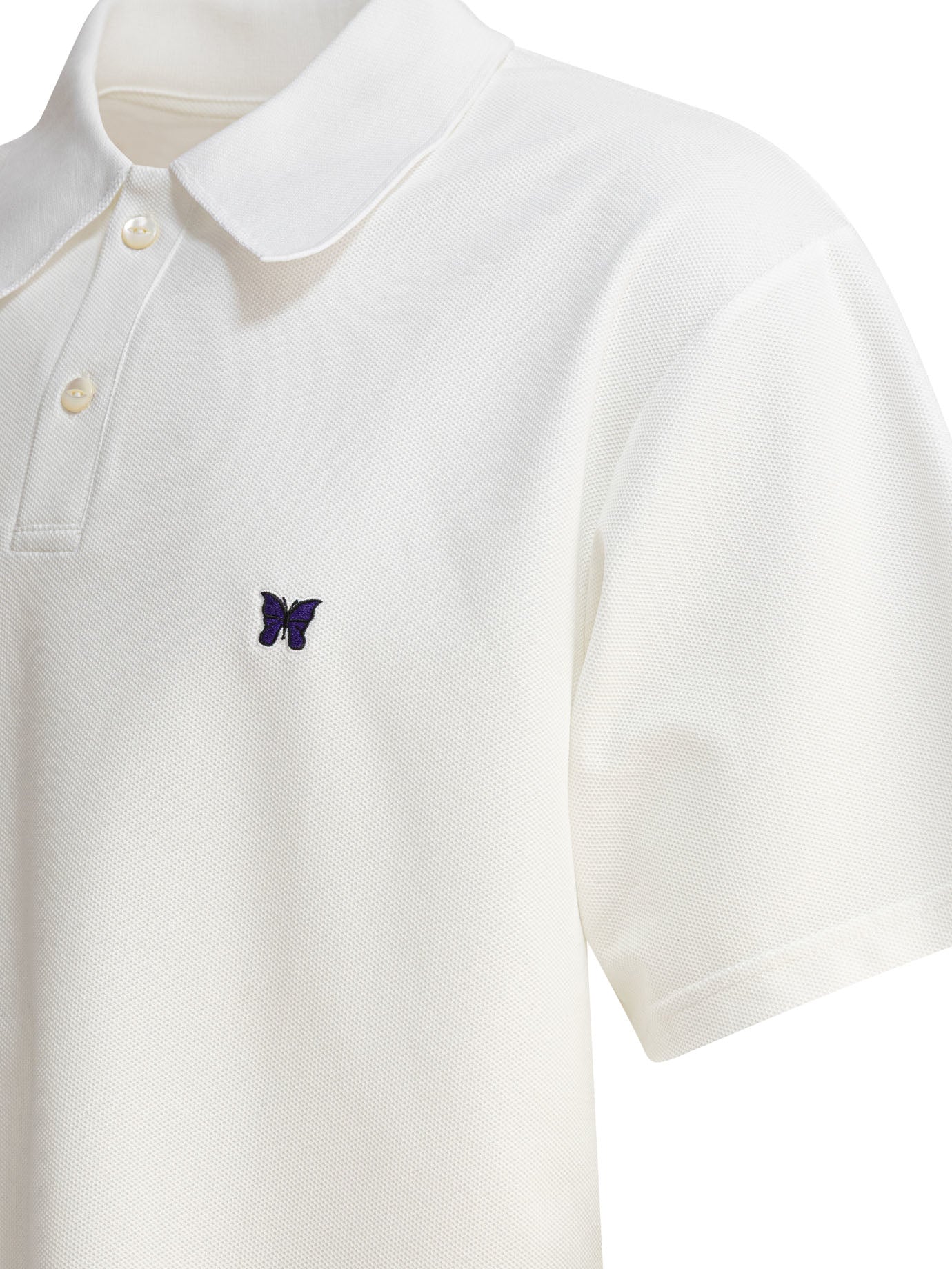 NEEDLES Men's Regular Fit Short Sleeve Polo Shirt