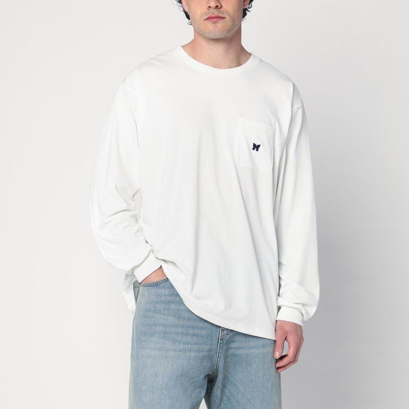 NEEDLES Men's Logo Patch Crew Neck Sweater