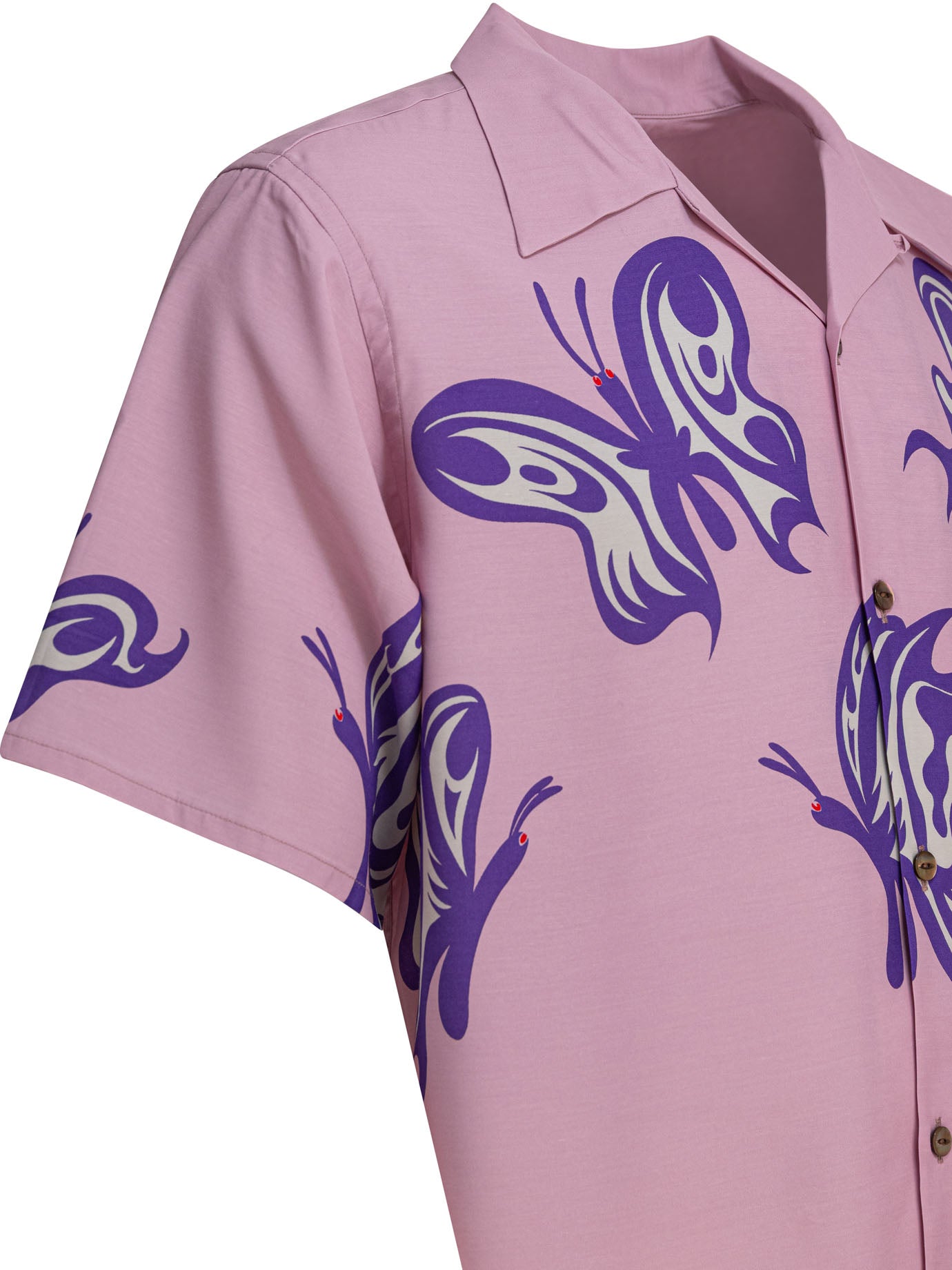 NEEDLES Regular Fit Camp Collar Short Sleeve Shirt