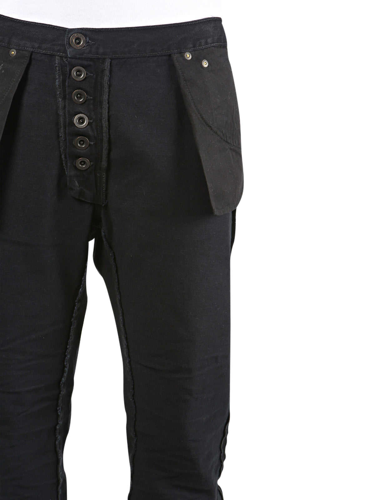 BEN TAVERNITI UNRAVEL Double Layer Reverse Denim Jeans - Size 32