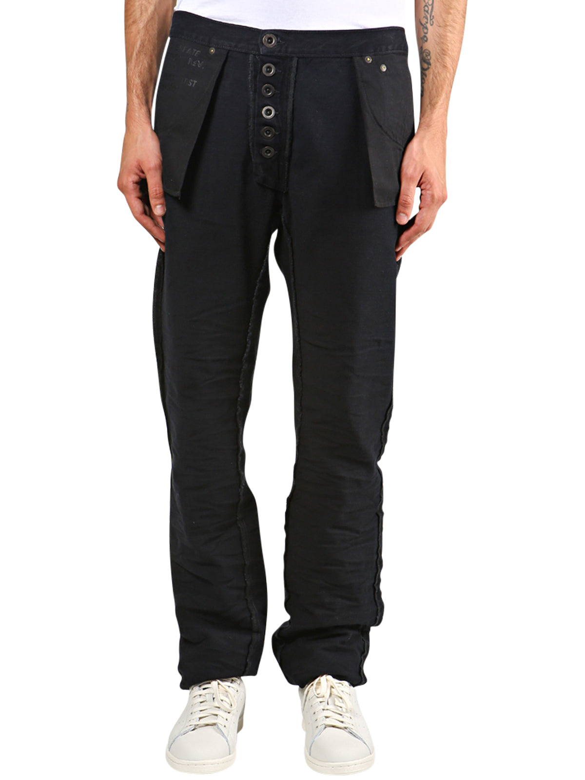 BEN TAVERNITI UNRAVEL Double Layer Reverse Denim Jeans - Size 32