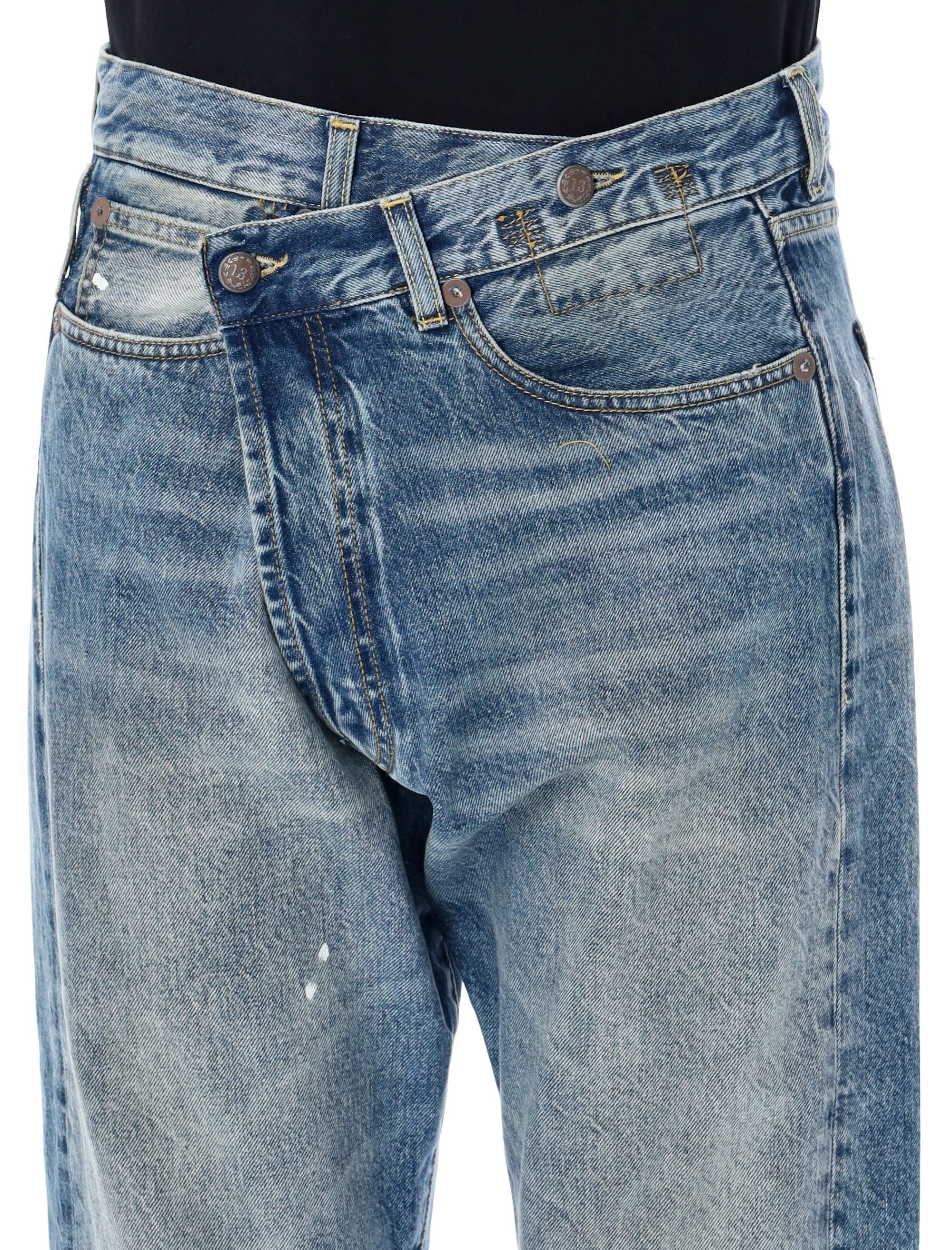 R13 Relaxed Fit Crossover Jeans - Size 26