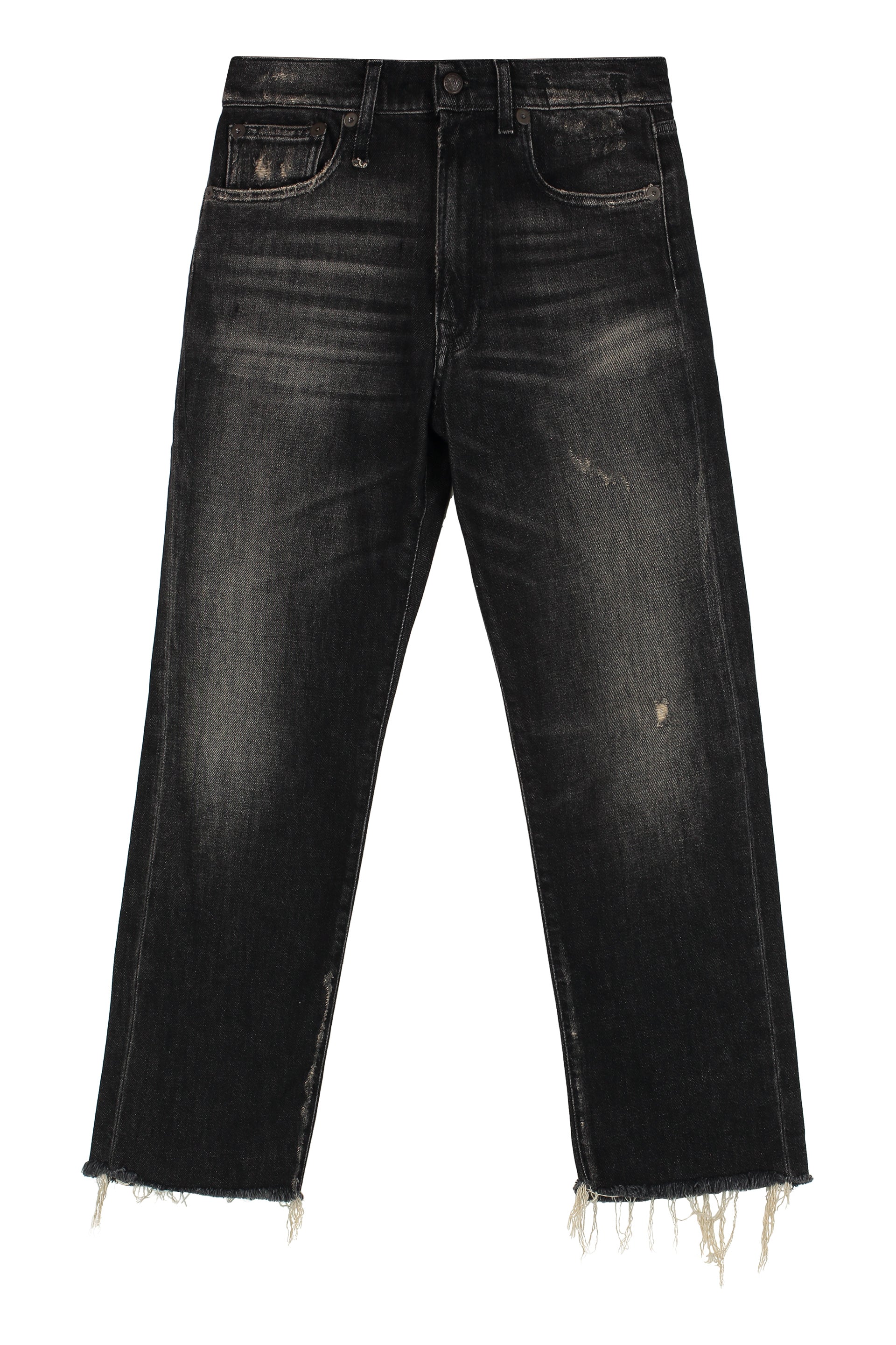 R13 Boyfriend Fit Distressed Jeans