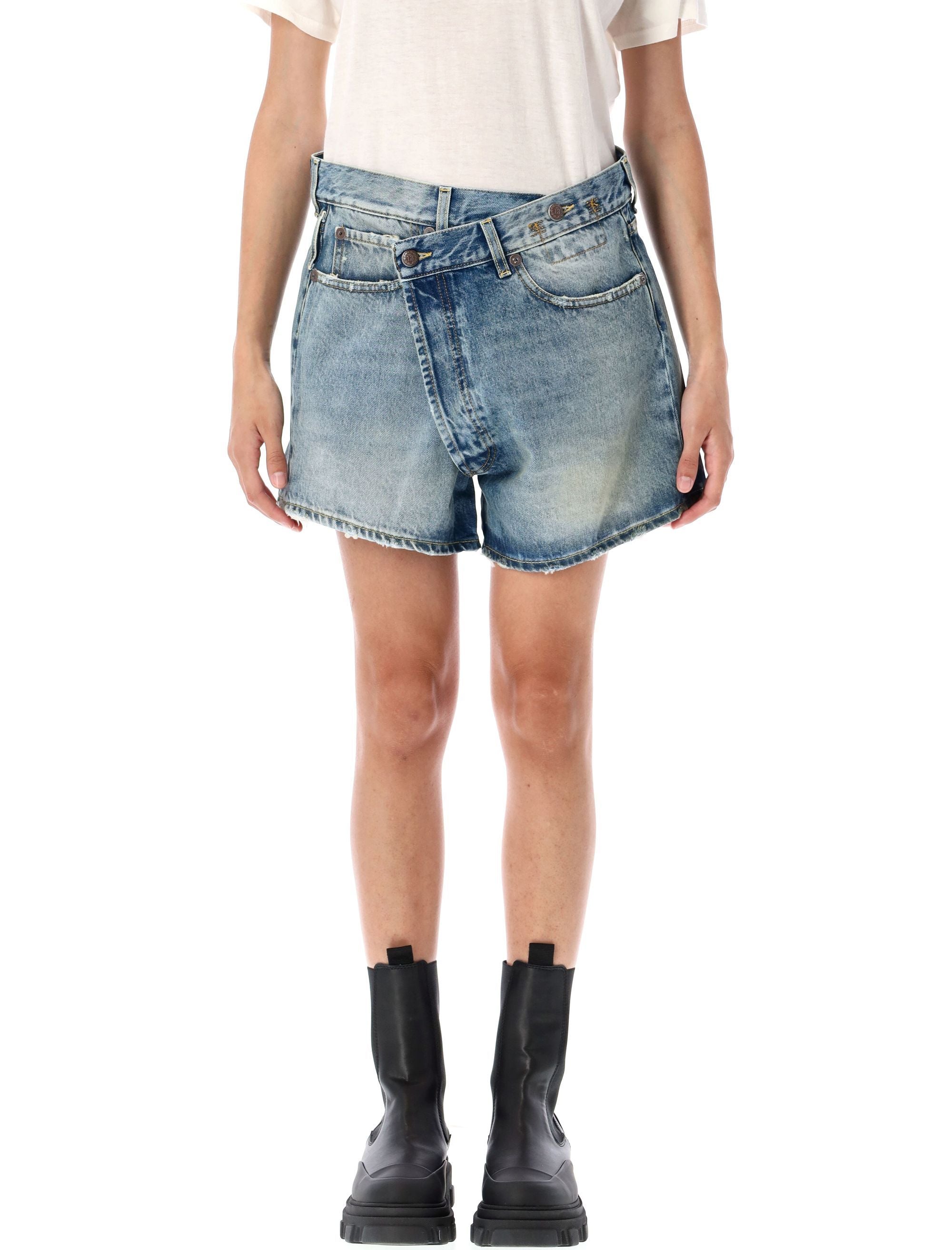 R13 Crossover Denim Shorts - Size 27