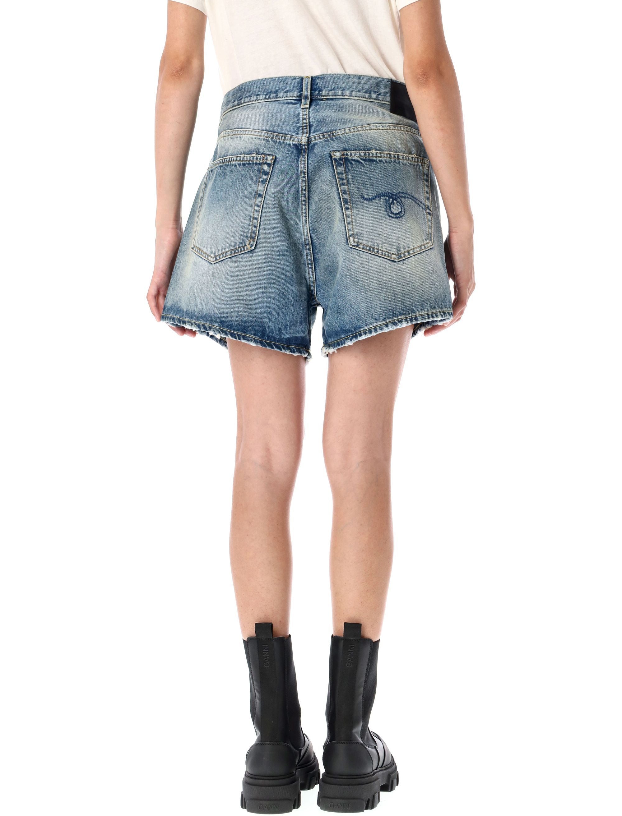 R13 Crossover Denim Shorts - Size 27