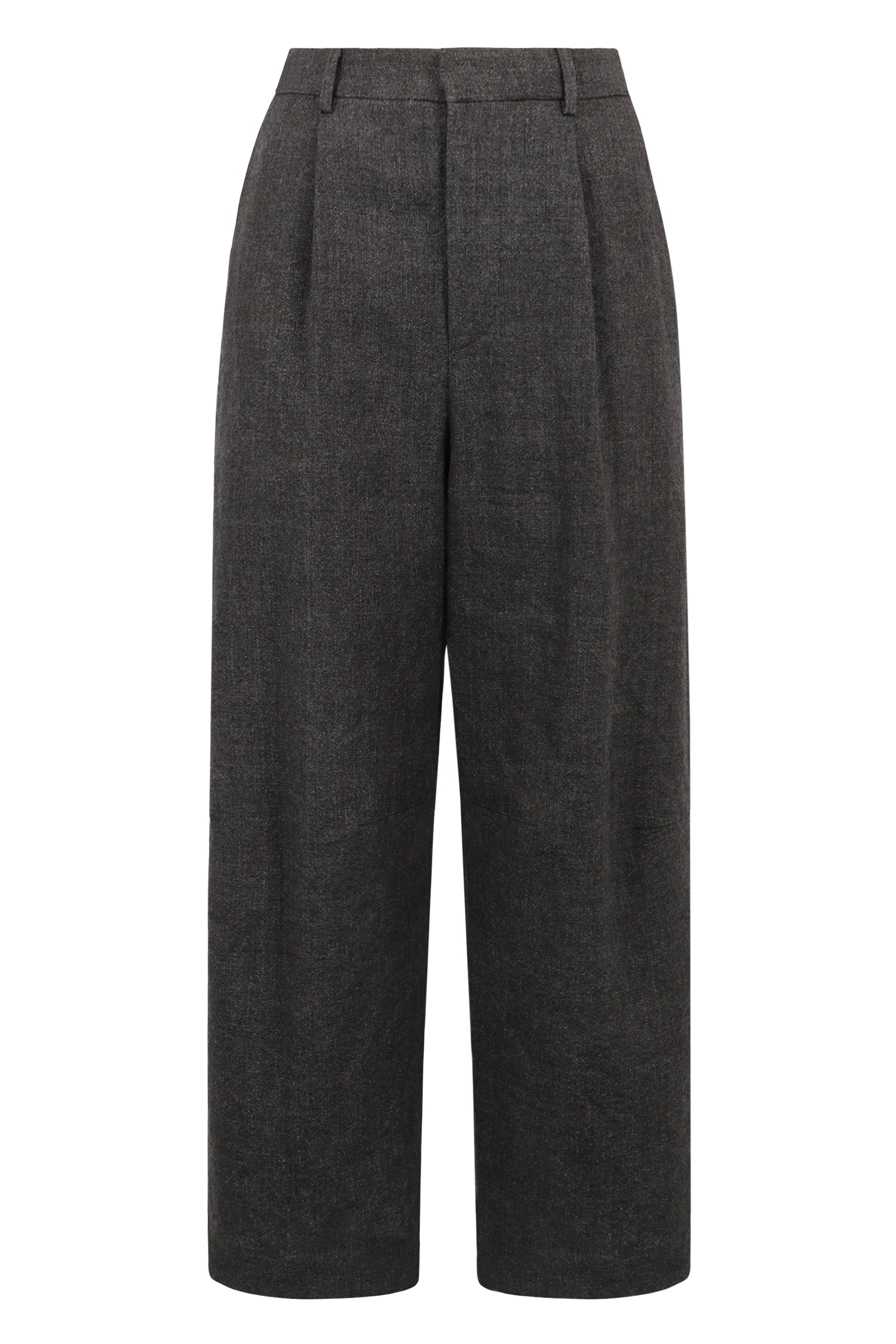 R13 Wide Pleat Wool Blend Trousers