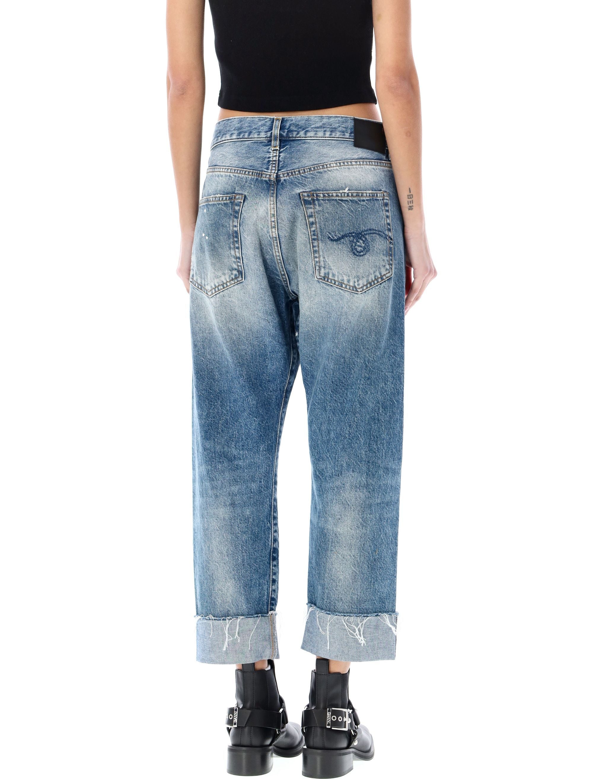 R13 Casual Jeans for Women - Low Rise, Oversized Fit